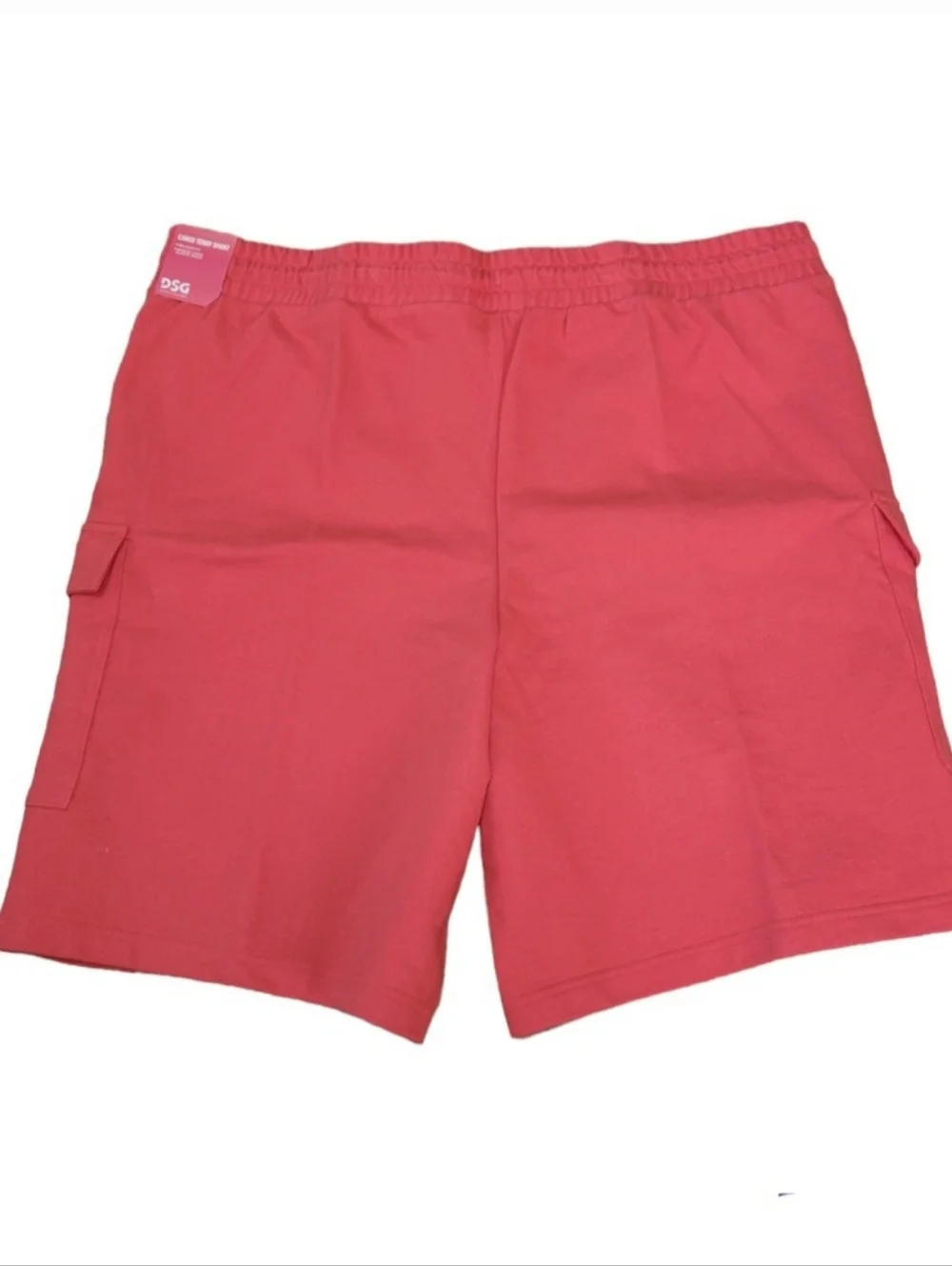 DSG Cargo Terry Shorts Mens Size 2XL Red Relaxed Fit Athletic